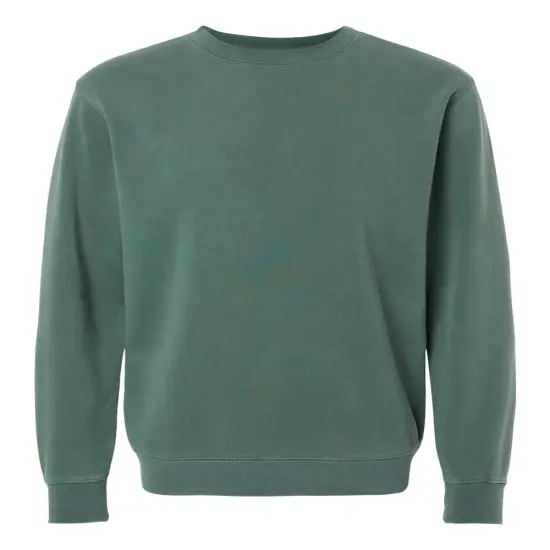 Independent Trading Co&reg; Midweight Pigment Dyed Crewneck Sweatshirt Pigment alpine green {1}