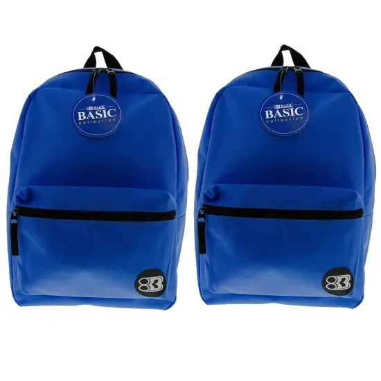 Basic Backpack, 16", Blue, Pack of 2 {1}