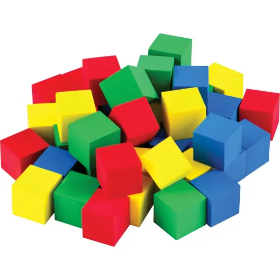 STEM Basics: Multicolor 3/4" Foam Cubes, 40 Per Pack, 3 Packs {1}