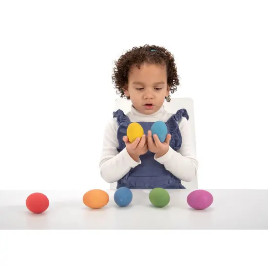 Rainbow Wooden Eggs - Set of 7 Colors {6}