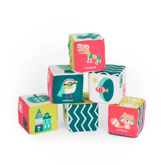 Feel to Learn: Soft Rattle Cubes Set {3}