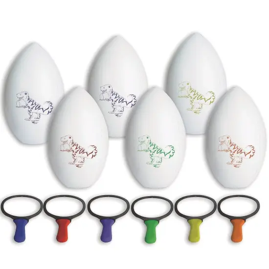 Spectrum&trade; 20"H Dino Egg and Spoon Set (Set of 6) {1}