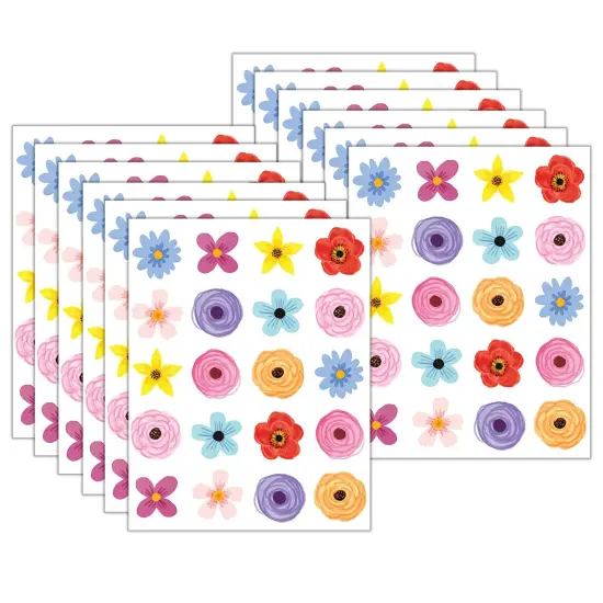 Wildflowers Stickers, 120 Per Pack, 12 Packs {1}