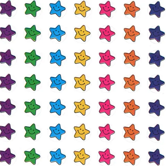 Mini Smiley Stars Valu-Pak Stickers, 1144 Per Pack, 6 Packs {3}