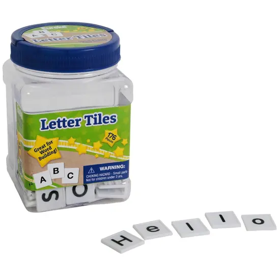 Tub of Letter Tiles, 176 Per Pack, 2 Packs {2}