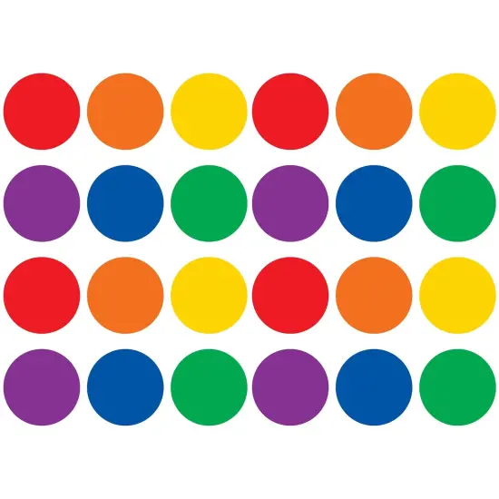 Spot On&reg; Dry-Erase Desktop Writing Spots Colorful Circles - 4", 12 Per Pack, 2 Packs {1}