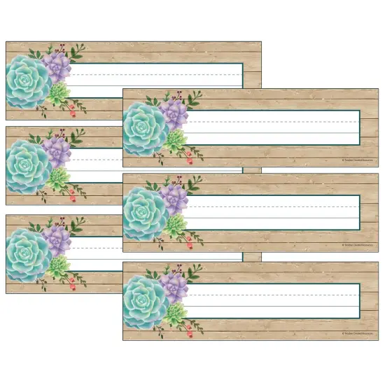 Rustic Bloom Name Plates, 36 Per Pack, 6 Packs {1}