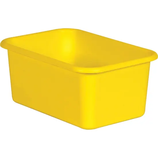 Yellow Small Plastic Storage Bin, Pack of 6 {2}