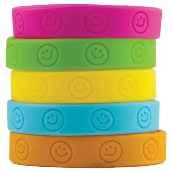 Happy Faces Wristbands, 10 Per Pack, 6 Packs {3}