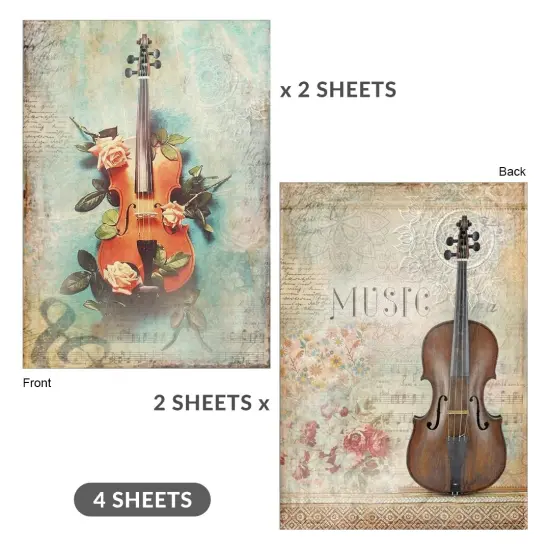 Little Birdie Decoupage Filament Paper A4 2/Pkg {2}