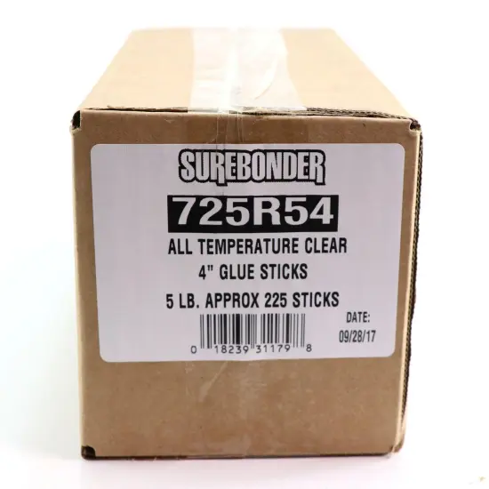 Full Size 4" Clear Hot Glue Stick, 5 lb Box {3}