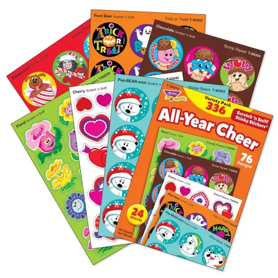 All Year Cheer Stinky Stickers&reg; Variety Pack, 336 Count Per Pack, 2 Packs {2}