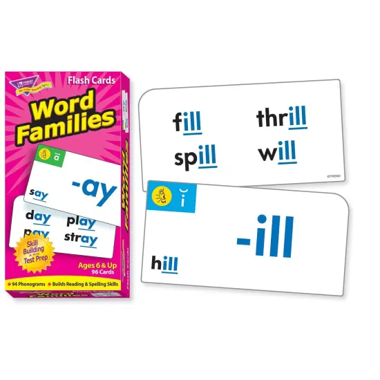 Word Families Skill Drill Flash Cards, 3 Packs {6}