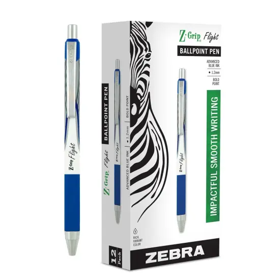 Z-Grip&reg; Flight Retractable Ballpoint Pens, Blue, Dozen {1}