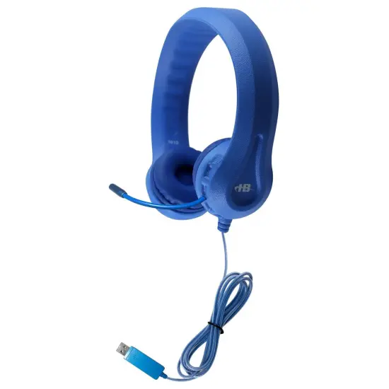 Kids Blue Flex-Phone USB Headset with Gooseneck Microphone {1}