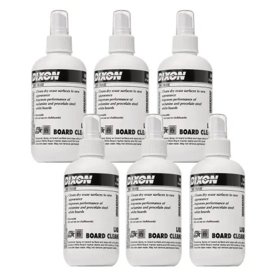 Dry Erase Board Cleaner, Spray Bottle, 8 oz., Pack of 6 {1}