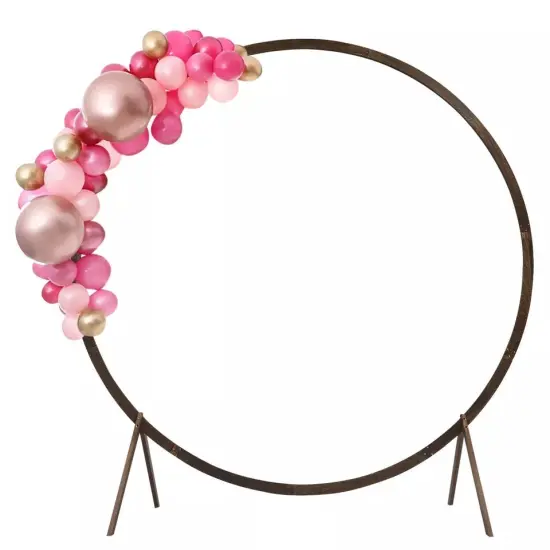 7.2ft Round Wedding Arch Flower Stand Backdrop Decor {6}