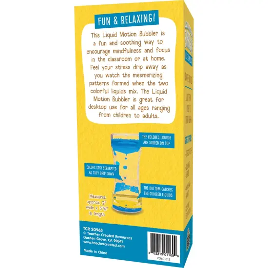 Blue & Yellow Liquid Motion Bubbler, Pack of 6 {4}