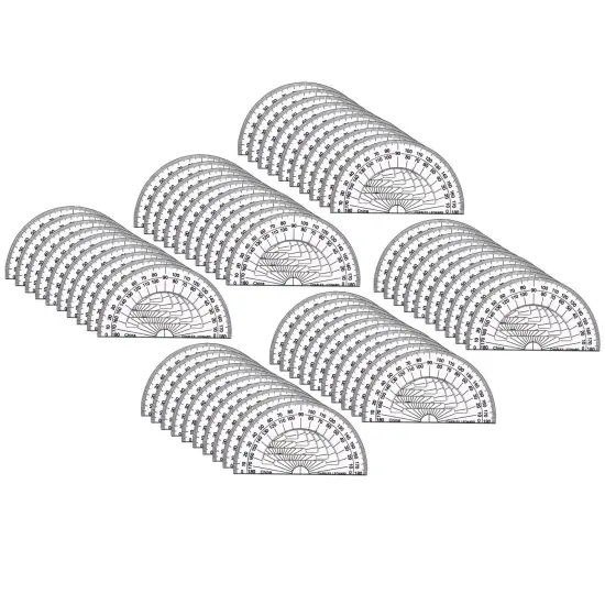 Plastic 4" Protractor, Pack of 60 {2}