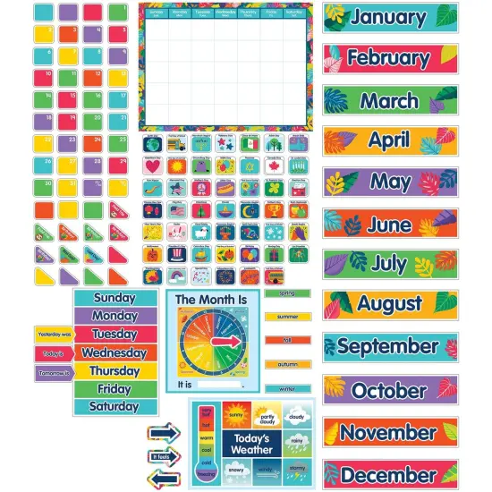One World Calendar Bulletin Board Set, 134 Pieces {2}