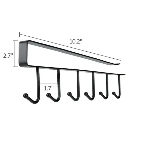 2 Packs Kitchen Under Cabinet Towel Cup Paper Hanger Rack Organizer Shelf Holder {4}