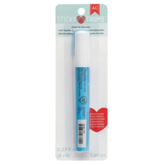 Zig Sticky Thumb 2-Way Glue Pen, Chisel Tip, 0.35 Oz Pack of 1 Pen 372878 {3}