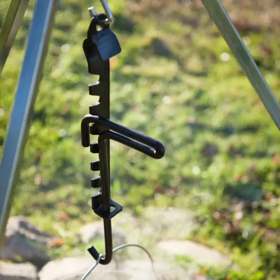 Petromax Adjustable Campfire Trammel Hook, Easily Adjust the Distance Between Your Outdoor Cooking Pots and Your Fire, up to 24 inches {3}