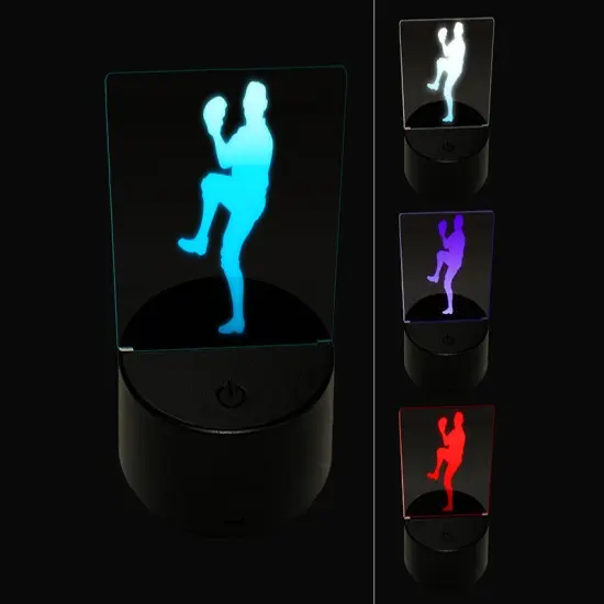 Baseball Player Pitcher Winding Up 3D Illusion LED Night Light Sign Nightstand Desk Lamp {1}