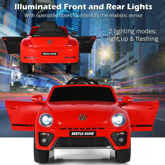 Kids Electric Ride On Car with Remote Control and Led Headlight Ideal Gift for Birthdays or Any Special Festival Red {6}