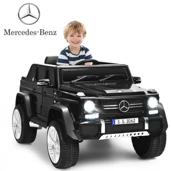 12V Kids Ride On Car with 2.4G Remote Control and USB Interface Black {5}