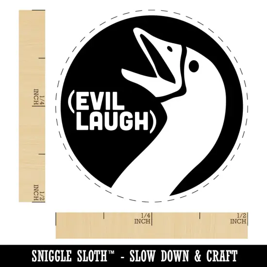 Goose Evil Laugh Self-Inking Rubber Stamp for Stamping Crafting Planners Purple {1}