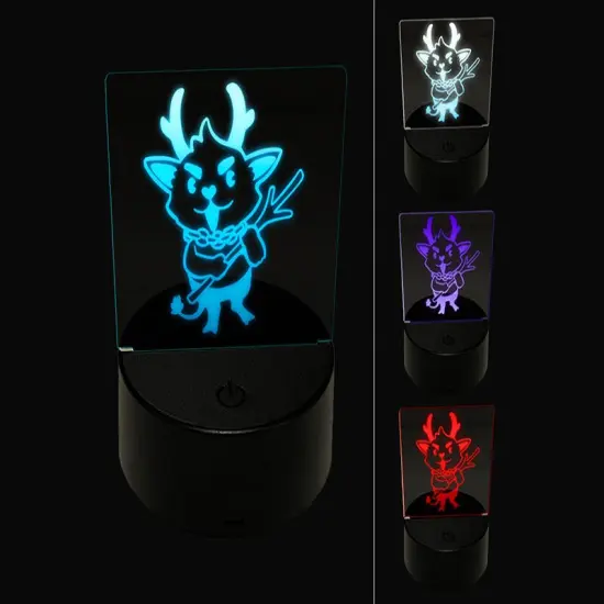 Little Christmas Krampus 3D Illusion LED Night Light Sign Nightstand Desk Lamp {1}