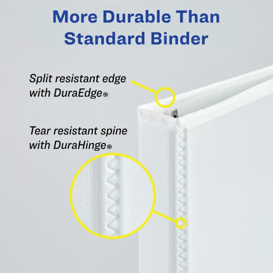 Avery Durable View 3 Ring Binder with 1.5 Inch Rings, 8 Tab Insertable Binder Dividers, Office Supplies Set (01683) {3}