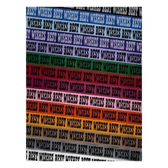 Best Wishes Happy Text Satin Ribbon for Bows Gift Wrapping - 1" - 3 Yards Black Ribbon {1}