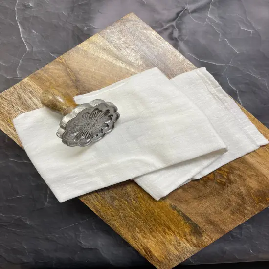 Floursack Cotton Dishtowel Set of 5, White {6}