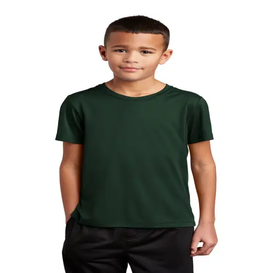 Sport-Tek&reg; Youth Posi-UV Pro Crew Neck Short Sleeve Tee Forest green {1}