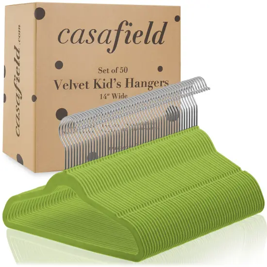 Casafield 50 Velvet Kid's Hangers - 14" Size for Children's Clothes {4}