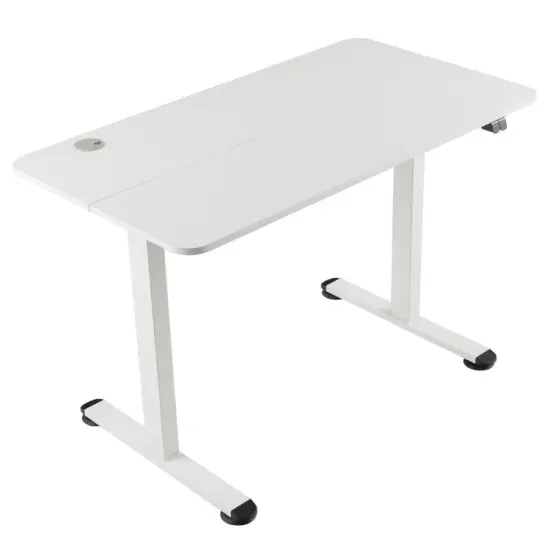 45.5 Inch Electric Height Adjustable Standing Desk with 2-Button Controller and Metal Frame Natural {8}