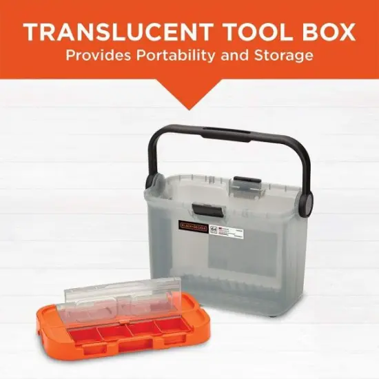 BLACK+DECKER 20V MAX* Drill with Home Tool Kit, 66-Piece (BCKSB62C1) {6}