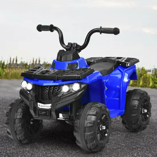 6V Battery Powered Kids Electric Ride on ATV Blue {5}