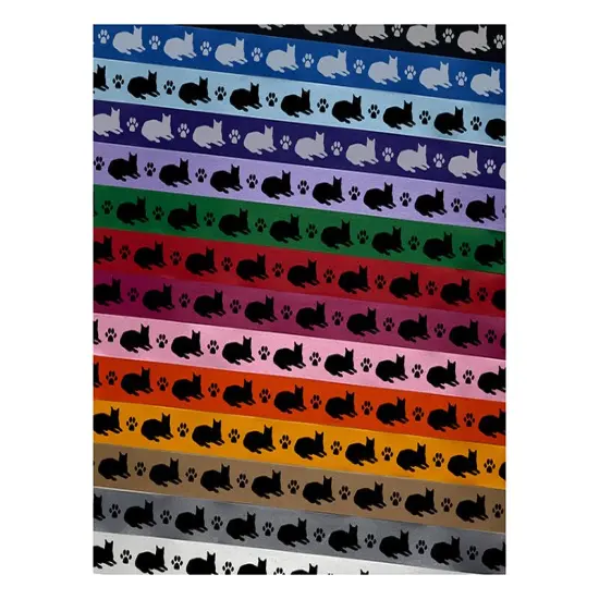 Lazy Cat Satin Ribbon for Bows Gift Wrapping DIY Craft Projects - 1" - 3 Yards Black Ribbon {1}
