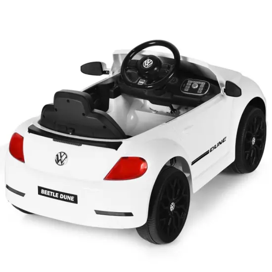Kids Electric Ride On Car with Remote Control and Led Headlight Ideal Gift for Birthdays or Any Special Festival White {6}