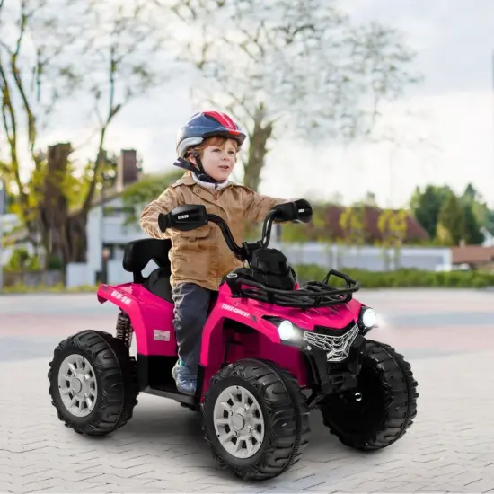 Kids Ride On Car Toy 4 Wheeler with MP3 and Headlights Ideal Gift for Birthdays or Christmas Pink {6}