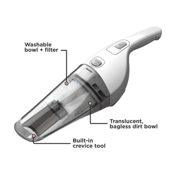BLACK+DECKER Dustbuster Handheld Vacuum 2Ah, Power White (HNV220BCZ10FF) {2}