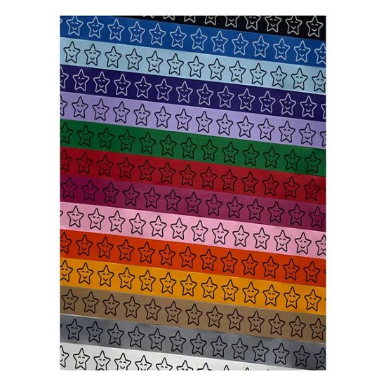 Star Happy Face Emoticon Satin Ribbon for Bows Gift Wrapping DIY Craft Projects - 1" - 3 Yards Purple Ribbon {1}