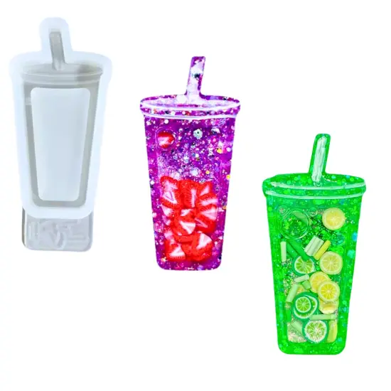 UV Safe Tumbler Badge Reel or Phone Grip Shaker Silicone Mold for Epoxy and UV Resin Art {1}