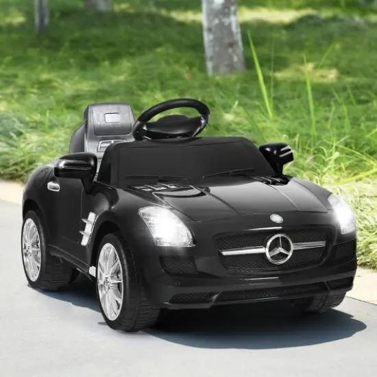 New Red Mercedes Benz sls r/c Mp3 Kids Ride on Car Electric Battery Toy-black {1}