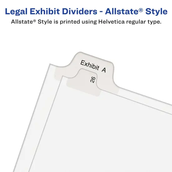 Avery Legal Exhibit Binder Dividers, Preprinted 76-100 Tab, Side Tabs, Unpunched Letter Size, 1 Set Collated, 4 Sets per Pack (01704) {5}