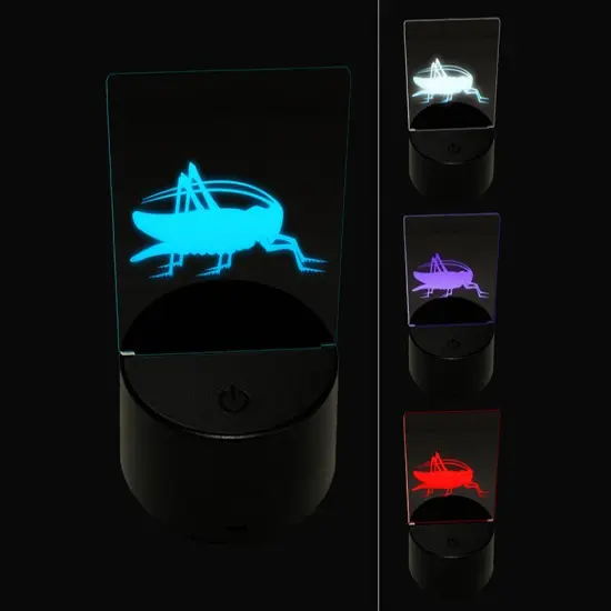 Grasshopper Insect Solid 3D Illusion LED Night Light Sign Nightstand Desk Lamp {1}