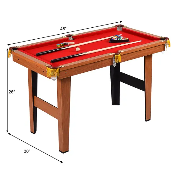 48 Inch Mini Table Top Pool Table Game Billiard Set {2}